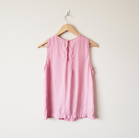 Zara Basics Pink Pleated High Neck Blouse - Picture 2 of 8